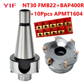 NT30 FNB22 ferramenta titular+BAP400R+10pcs APMT1604 pastilhas de metal duro para CNC torno do rosto fresa de topo, máquina de toolsadapter Cone Morse