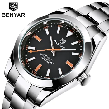 BENYAR 2020 Superior Nova Marca de luxo Homens Relógios Relógio Mecânico Automático homens de Negócios Relógio à prova d'água para os homens Reloj Hombre