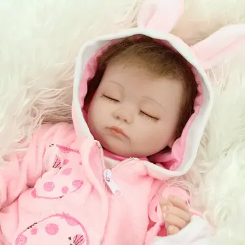 17inch Bebê Bonito Renascimento Boneca Realista Bebê Recém-nascido Boneca Confortável Tecido do Corpo da Boneca