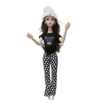 3Pcs/Set Cute Girl Fashion Brinquedo 30CM Boneca Trajes de Boneca Traje Trendy Dress Up