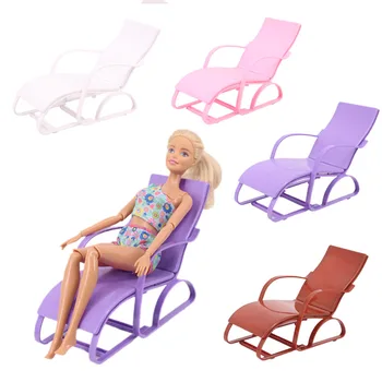 Cadeira de praia Resto Cadeira de Balanço de Branco, cor-de-Rosa Casual, Acessórios de Moda Barbieesd Boneca de Brinquedos para Crianças da Geração Presente