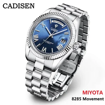CADISEN Relógio Mecânico dos Homens de melhor Marca de Luxo MIYOTA 8285 Relógio Automático Negócios Safira Impermeável Mens Relógios 2021 Novo