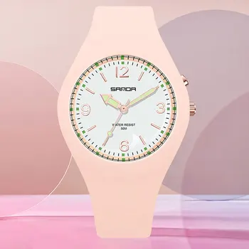 2023 Mulheres Relógios de Quartzo de Cor Creme Ultra-fina de Silicone de Lazer Assistir a Mulher do Jelly Homens relógio de Pulso Relógio Estudante de Moda Presentes