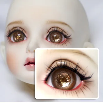 BJD boneca acessórios são adequados para 14mm 16mm tamanho de simulação de ouro flash olhos de boneca acessórios