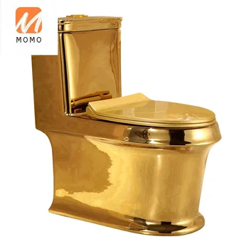 Ouro tuhao ouro personalizado wc de Cores Criativas wc desodorante cerâmica wc s-4002 ouro Biológica Wc Closestool