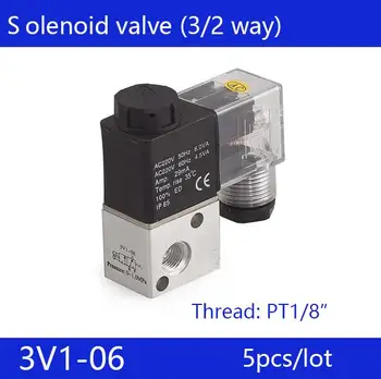 5pcs o envio gratuito de boa qualidade 3 porta 2 posição de Válvula Solenóide de 3V1-06,ter DC24v,DC12V,AC24V,AC36V,AC110V,AC220V