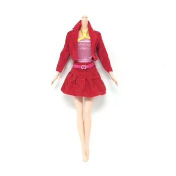 Moda Casual Roupas para a Boneca Barbie Terno Conjunto de Roupas de Boneca de Vestido Para 1/6 BJD Boneca Acessórios 6 Estilos Para a Escolha 2