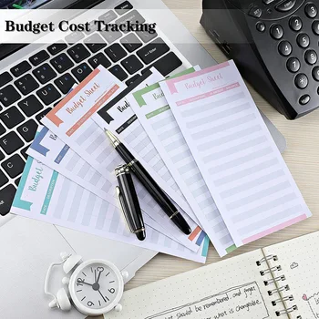 60 Peças de Despesas Tracker Folhas de Orçamento Rastreadores de Papel, Ajuste o Orçamento Envelopes de Notas Envelope de Orçamento Pessoal 4