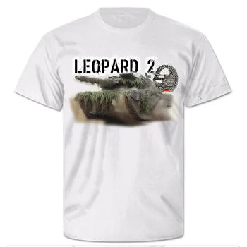 Bundeswehr Leopard 2 Leo Panzer Emblema Barett T-Shirt. Verão do Algodão de Manga Curta-O-Pescoço Mens T-Shirt Nova S-3XL