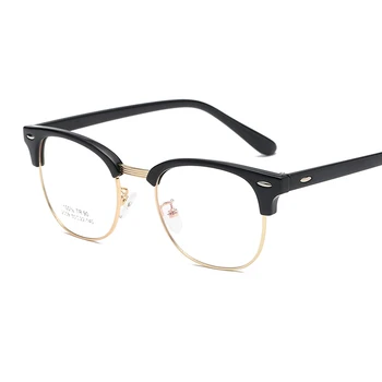 Estilo Clássico Retro Armações de Óculos Mulheres Homens Rebites de Óculos de Miopia de Óptica Ocular TR90 Quadro Monturas De Lentes Mujer 0