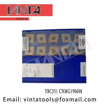 alta qualidade 10pcs/lotes YBC351 YBC151 YBC251 CNMG190608 do carboneto do cnc pastilhas de torneamento lâmina de corte de ferramentas