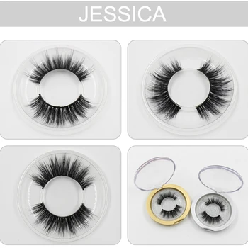Cílios postiços Grosso 3D Vison Cílios Maquiagem Vison Cílios Naturais Smoky Longo Falso Cílios Para Jessica 0