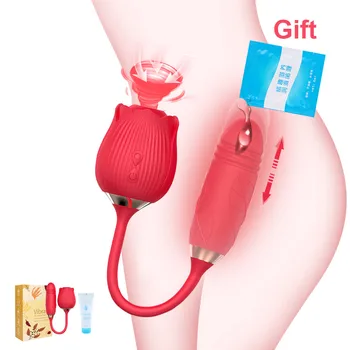 Mamilo Clítoris Otário Rosa Chupando Vibrador Brinquedos Sexuais Para As Mulheres Vagina Estimulador Feminino, Empurrando O Ovo Vibratório Sexy Brinquedos Para Adultos