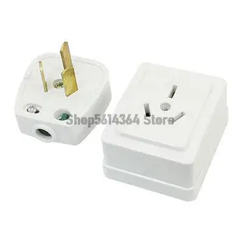 Plástico branco Shell AU Soquete Plug Conjunto 16A 250V AC para 10mm Cabo de Alimentação