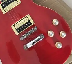 China violão de fábrica personalizada vermelho novo padrão de guitarra com corpo de mogno, escala em rosewood Em estoque frete grátis 11