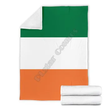 Bandeira irlandesa cobertor de Lã cão impresso Wearable Cobertor de Adultos Para Crianças Quente Sherpa Cobertor