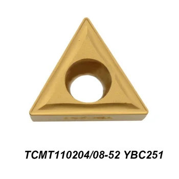 Original TCMT 110204 110208 TCMT110204-52 TCMT110208-52 YBC251 Triangular Chato Fresa CNC, Ferramenta de Torneamento Externo Suporte Pastilha