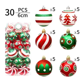 30pcs/101pcs de Plástico, Bolas de Natal Enfeite de Árvore de Natal Pendurando Decoração Pingente de Casa, Decoração de Interiores Presente de Ano Novo 0