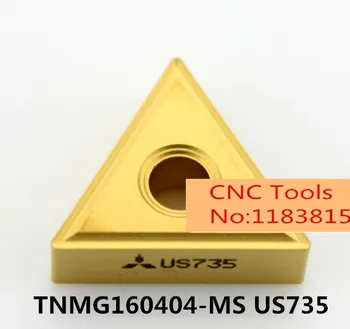 10PCS TNMG160404-MS US735/TNMG160408-MS US735. a lâmina de corte, torneamento de ponta,Adequado para MTJNR MTFNR MTQNR Série de ferramentas de Torno