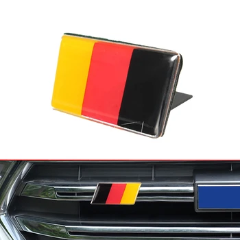 1Pcs Alemanha Bandeira Grelha Grill Carro Adesivo Emblema Emblema de Decalque Para Audi, BMW, Volkswagen Resistente Universal Decoração