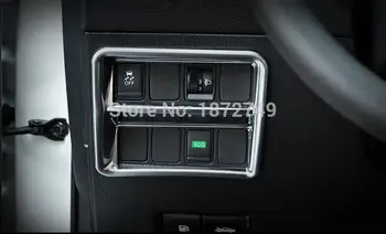 De Aço inoxidável estilo Carro interruptor do Farol do painel de controle decorativos caixa Para Nissan Qashqai J11 2014 2015 2016