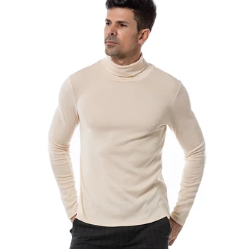 LUCLESAM Homens de Gola alta Camisola de Inverno Slim Fit Pulôver de Blusas de Malha Jersey Outono de Novo no Quente Básica Tops Vestuário Masculino