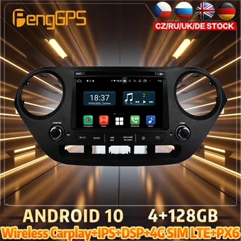 128G Android10 PX6 DSP Para HYUNDAI I10 2014 - 2015 Carro DVD GPS de Navegação, Auto-Rádio Estéreo de Vídeo Multifuncional CarPlay Central