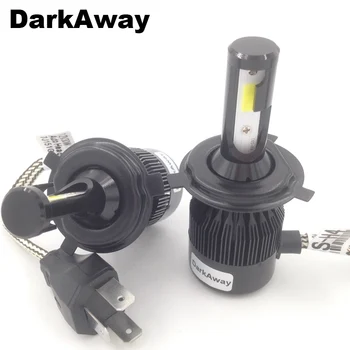 DarkAway H4 Lâmpada LED 60W 6400Lm o Farol do Carro do DIODO H4 Alto Baixo do Feixe do DIODO emissor de Luz de Névoa Branca Para Automóveis C.C. de 12V 24V