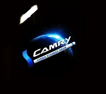 2PC DIODO emissor de Luces de Cortesia Lâmpada Para o Camry 2006-2021 Porta do Carro de boas-Vindas Luz Emblema do Projetor do Laser Auto Atmosfera Interior da Lâmpada