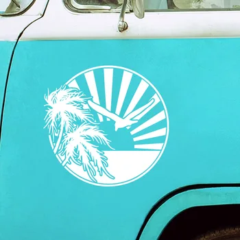 Praia E Sol Decalques de Vinil Impermeável SUV Campista Estilo Carro Adesivos Acessórios Cortados Decoração