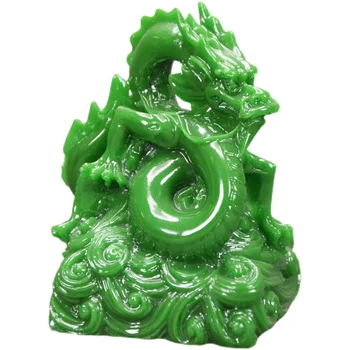 Jasper Dragão Impressão De Trazer Boa Sorte Para O Lar Selo Ornamentos Do Zodíaco Chinês Do Dragão Antigo Anel De Pedra