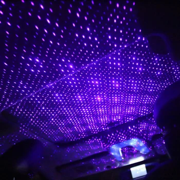 Teto do carro Estrela de Luz LED Interior Estrelado Laser Atmosfera Ambiente USB do Projetor a Auto Decoração Noite de Decoração de Casa de Galáxia de Luzes