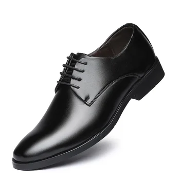 Homens de Negócio Formal Sapatos Britânico Clássico Derby Sapatos Dedo do pé Redondo Confortável, resistente ao Desgaste e Calçados