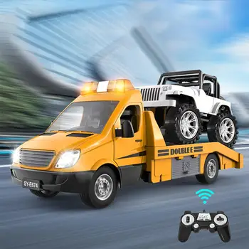 1/18 RC Caminhão Trator de Estradas Wrecker Camião de Brinquedos Brinquedos de Som Luz de Controlo 0