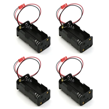 4Pack 6V 4XAA Bateria Recipiente Titular Caso Pack Caixa de TJS Ligue o Receptor para o HSP Redcat 1/8 RC 1/10 Nitro do Carro de Poder Caminhão