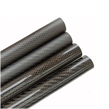 25*24mm de Comprimento 1000mm 3K de fibra de carbono tubo composto de alta dureza materiais para proteção de plantas de aeronaves