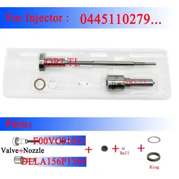 Common Rail Revisão Injector Kits Incluem Nozzel DLLA156P1368 Válvula de Controle F00VC01033 para Hyundai 0445110186 0445110730