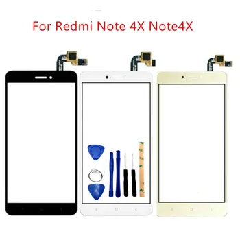 Para xiaomi Redmi Nota 4X Note4X Painel de Vidro da Lente de Substituir Partes+Ferramentas Gratuitas Digitador da Tela de Toque 0
