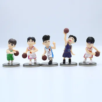5Pcs/Set SLAM DUNK Cartoon Akira Sendoh Anime Figuras de Ação da Coleção de Modelo de Boneca, Brinquedos, Decoração de Crianças Presentes de Natal