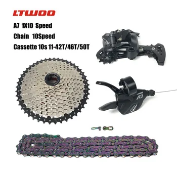 LTWOO A7 colorido cadeia de 1x10 velocidade pequeno conjunto de 10 velocidades pequeno conjunto de misturar e combinar, mountain bike bicicleta dobrável de bicicleta kit