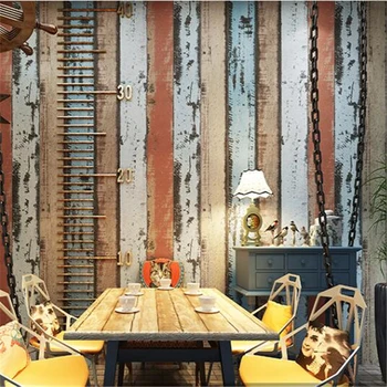 beibehang papel de parede de Idade industrial vento como grão de madeira papel de parede Restaurante, Bar, loja de roupas café, loja de papel de parede de fundo