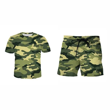 Novo 3D Impresso T-shirt e Shorts Viking Verão, masculina Casual Terno de Esportes de Treino de Homens