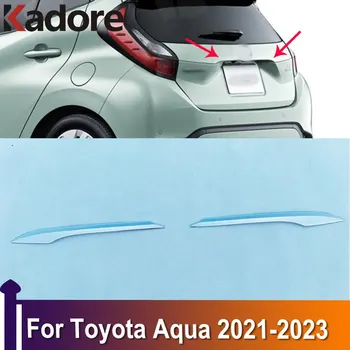 Traseira, Tampa do porta-malas Tampa de acabamento Para Toyota Aqua 2021-2023 Acessórios do Carro na Traseira de Arranque Proteção Faixa de temperatura ABS Cromado