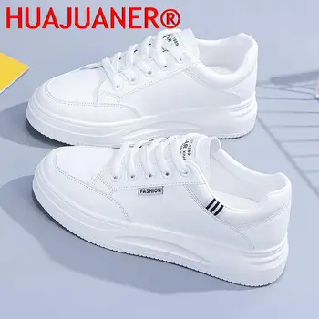 Mulheres Brancas Pequenas Sapatos Novos de Espessura com solado de Calçados Casuais das Mulheres Bagatela de Calçados Esportivos Zapatos De Mujer Sapatos para as Mulheres Tênis