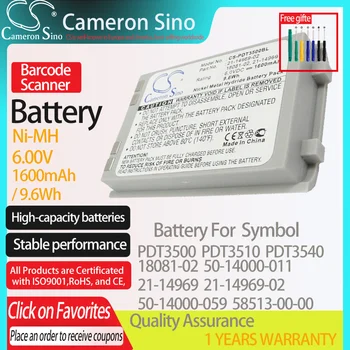 CameronSino Bateria para o Símbolo PDT3500 PDT3510 PDT3540 se encaixa Símbolo 50-14000-059 21-14969 21-14969-02 Scanner de código de Barras da bateria