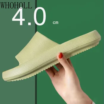 4cm de Espessura Chinelos com Sola de Mulheres de 2022 Verão no Interior E Exterior do Homem Macio Solas das Sandálias de Praia Sapatos Casa Chinelo