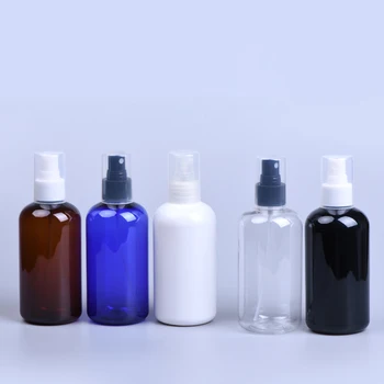 24Pcs/monte 250ML Marrom/Azul/Transparente/Preto/Branco de plástico Vazio frasco de spray pulverizador de Perfume do frasco de Cosméticos embalagens