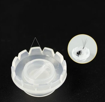 Descartáveis Cílios Flor copo de cola de cílios suporte plástico do Stand Floração Rápida Para Cílios Extensão de Maquiagem Ferramentas SN1792