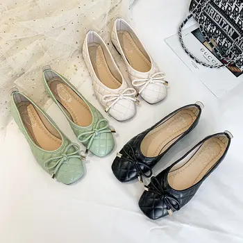 2022 Primavera Sapatas Sapatilhas Sapatos Mulheres Clássicos, Casuais Sapatos de Senhora de Design de Moda Bowknot Mocassim Barco Sapatos para Mulher