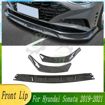 3PCS Carro pára-choque Dianteiro Lip Spoiler Divisor de Difusor Destacável do Corpo Kit Tampa de proteção Para a Hyundai 10 Sonata 2019 2020 2021